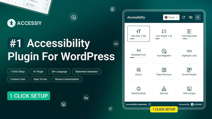 AccessiWeb Widget GPL accessibility floating widget WordPress plugin interface