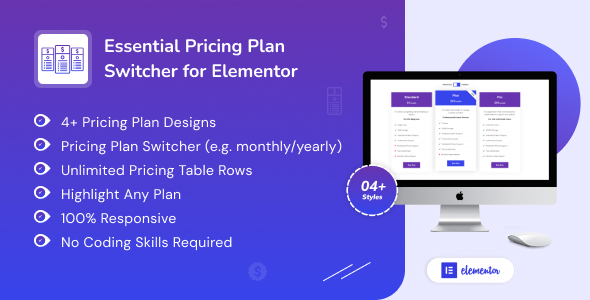 Essential Pricing Plan Switcher for Elementor GPL pricing toggle interface