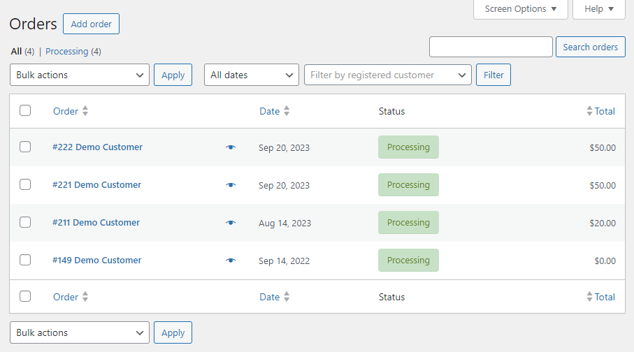 Additional Order Filters for WooCommerce GPL admin order filtering dashboard WooCommerce plugin interface