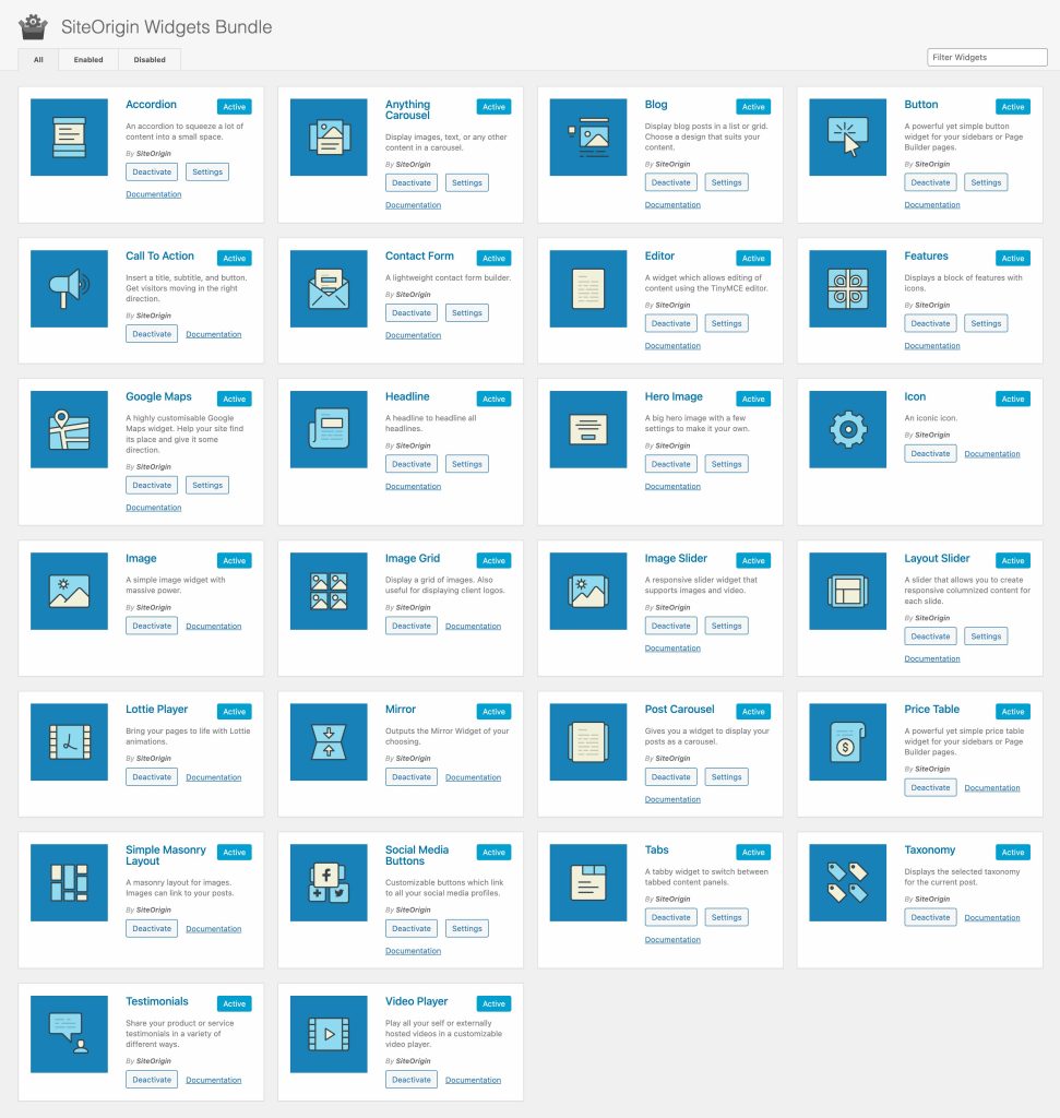 Addon So Widgets Bundle GPL SiteOrigin widgets pack page builder addon interface
