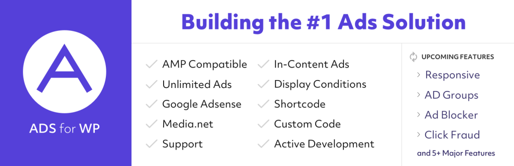 Ads for WP GPL WordPress ad management dashboard Google AdSense plugin interface