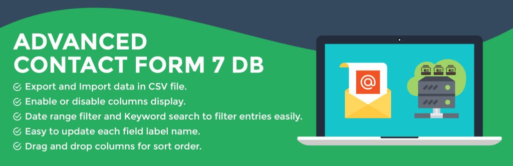 Advanced CF7 DB GPL WordPress Contact Form 7 database submissions storage plugin dashboard interface