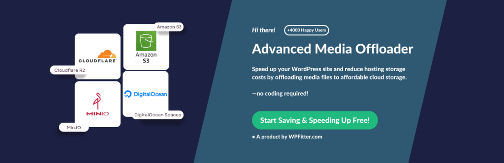 Advanced Media Offloader GPL WordPress CDN media offloading image optimization performance plugin interface