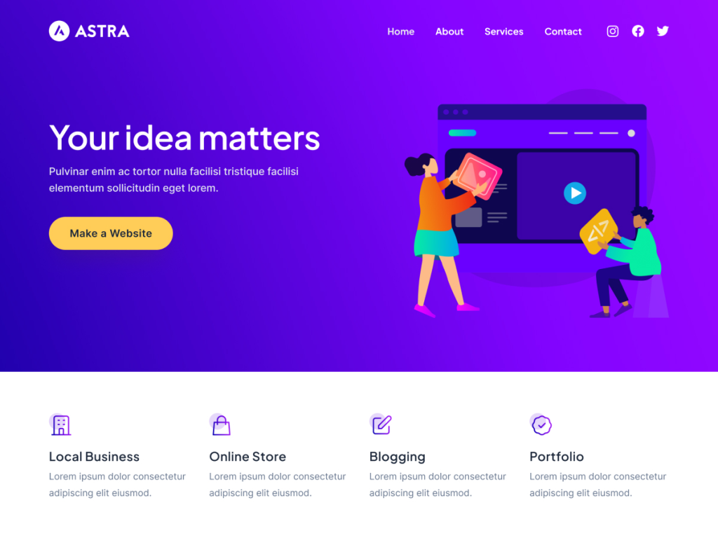Download Astra WordPress theme latest version for building fast and lightweight websites